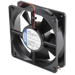ebm-papst 4300 Series Compact DC Axial Fan 24V dc 5W 170m³/h 208mA Max IP68 119mm x 119mm x 32mm 