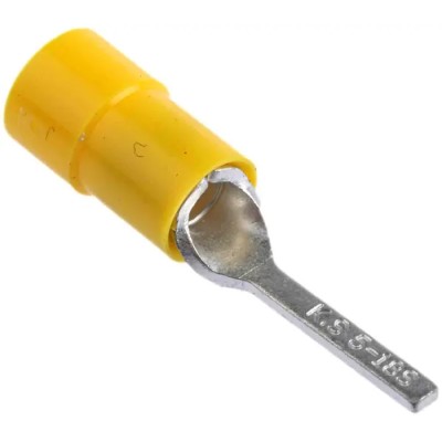 RS PRO Insulated Crimp Blade Terminal 18 mm Blade Length 12 AWG to 10 AWG Yellow 613-9801