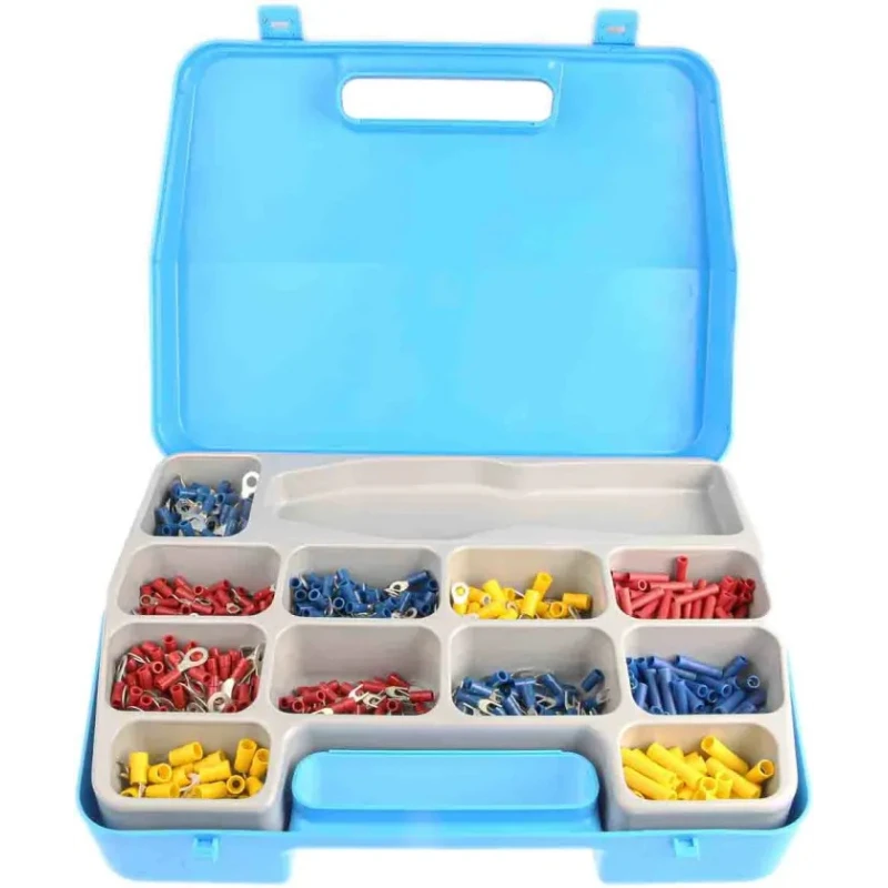 RS PRO Insulated Terminal Crimp Terminal Kit with 750 Pieces including Ring Spade and Butt Splice Terminals 0.5mm² 613-9974