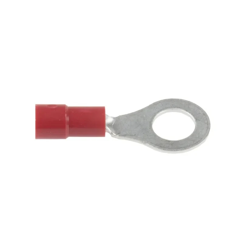 RS PRO Insulated Ring Terminal, M6 Stud, 22 AWG to 16 AWG Wire Size, Vinyl Insulation, Copper Tin Plated, Red 613-9255