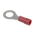RS PRO Insulated Ring Terminal, M6 Stud, 22 AWG to 16 AWG Wire Size, Vinyl Insulation, Copper Tin Plated, Red 613-9255