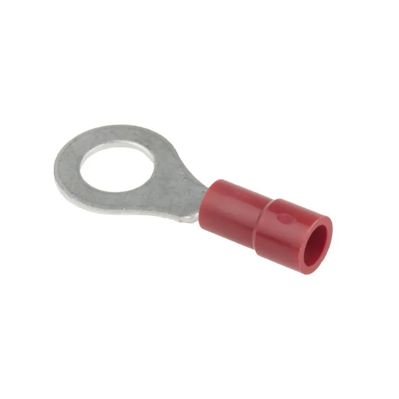 RS PRO Insulated Ring Terminal, M6 Stud, 22 AWG to 16 AWG Wire Size, Vinyl Insulation, Copper Tin Plated, Red 613-9255