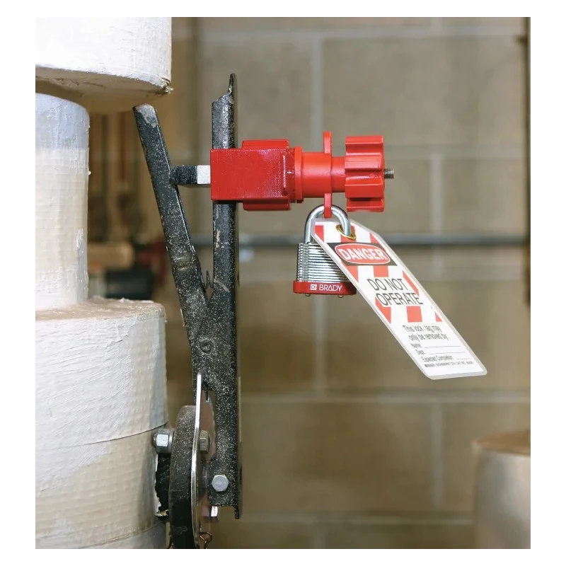 Brady Red 2-Lock Lockout Universal Valve Lockout System Fibreglass Reinforced Nylon SMALL UNIV VALVE LOCKOUT (BASE ONLY)
