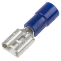 RS PRO Blue Insulated Female Spade Connector, Crimp, 6.35 x 0.8 mm Tab Size 16 AWG to 14 AWG 613-9902