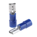 RS PRO Blue Insulated Female Spade Connector, Crimp, 4.75 x 0.5 mm Tab Size 16 AWG to 14 AWG 613-9851