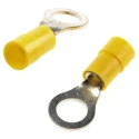 RS PRO Insulated Ring Terminal M7 Stud 12 AWG to 10 AWG Yellow Vinyl 29.5mm 613-9306
