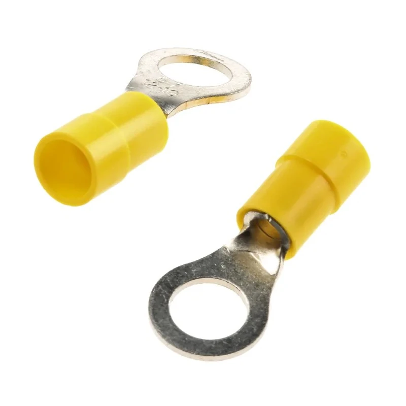 RS PRO Insulated Ring Terminal M7 Stud 12 AWG to 10 AWG Yellow Vinyl 29.5mm 613-9306