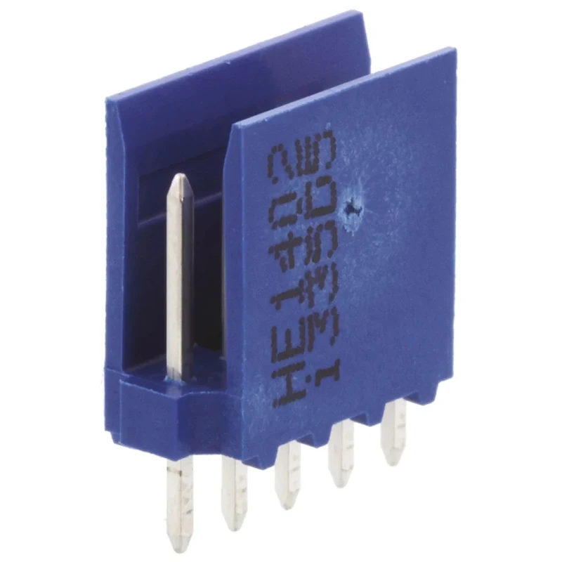 NEUTRAL AMPMODU Series Straight Through Hole Shrouded PCB Header 5 Contacts 2.54mm Pitch HE14