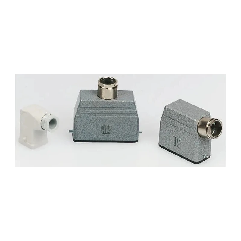TE Connectivity Heavy Duty Power Connector Hood H-A Range 2 Lever Locking Aluminium Body PG16 Thread Size IP65 1-1102134-7
