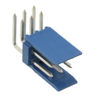 NEUTRAL AMPMODU Series Right Angle Through Hole Shrouded PCB Header 6 Contact 2.54 mm Pitch 2 Row HE14