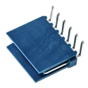 NEUTRAL AMPMODU Series Right Angle Through Hole PCB Header, 6 Contacts, 2.54 mm Pitch, 1 Row, Shrouded HE14