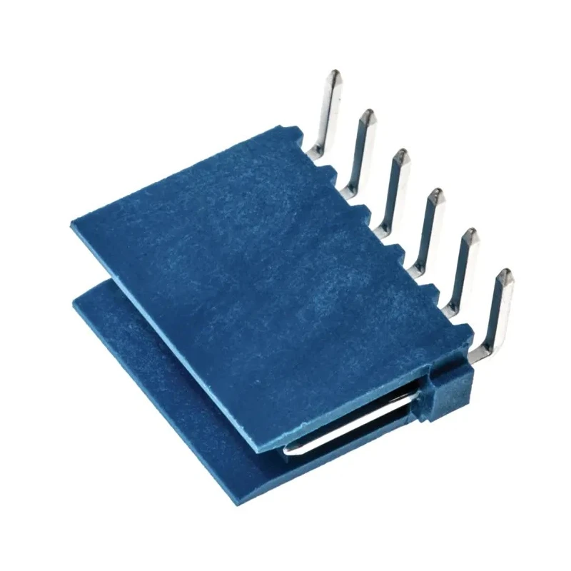 NEUTRAL AMPMODU Series Right Angle Through Hole PCB Header, 6 Contacts, 2.54 mm Pitch, 1 Row, Shrouded HE14