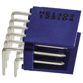 NEUTRAL AMPMODU Series Right Angle Through Hole Shrouded PCB Header 12 Contacts 2.54 mm Pitch 2 Row HE14