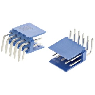 NEUTRAL AMPMODU Series Right Angle 10 Contact Through Hole PCB Header 2.54 mm Pitch Shrouded HE14