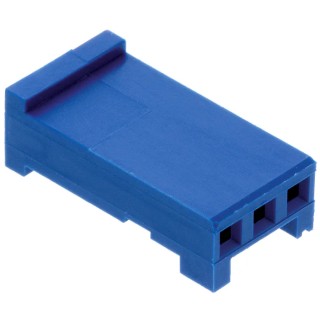 TE Connectivity AMPMODU HE13/HE14 Female Connector Housing 2.54 mm Pitch 3 Way 1 Row Straight 281838-3