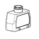 TE Connectivity HE Range Heavy Duty Power Connector Hood Surface Mount Aluminium IP65 2 Lever Thread Size PG21 1-1102293-6