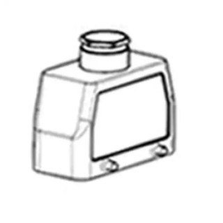 TE Connectivity HE Range Heavy Duty Power Connector Hood Surface Mount Aluminium IP65 2 Lever Thread Size PG21 1-1102293-6