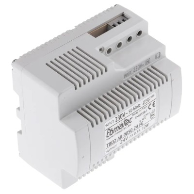 Comatec Linear DIN Rail Power Supply 230V AC Input 24V DC 500mA 12W TBD2