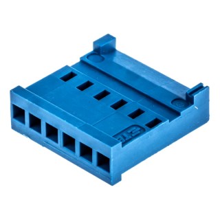 TE Connectivity AMPMODU HE13/HE14 Female Connector Housing 2.54 mm Pitch 6 Way 1 Row Straight 281838-6