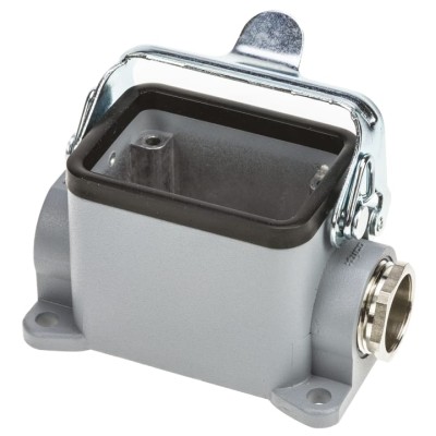 TE Connectivity HE Range Heavy Duty Power Connector Housing Surface Mount Base IP65 PG16 Thread Size 3 HE Series 1-1102248-2