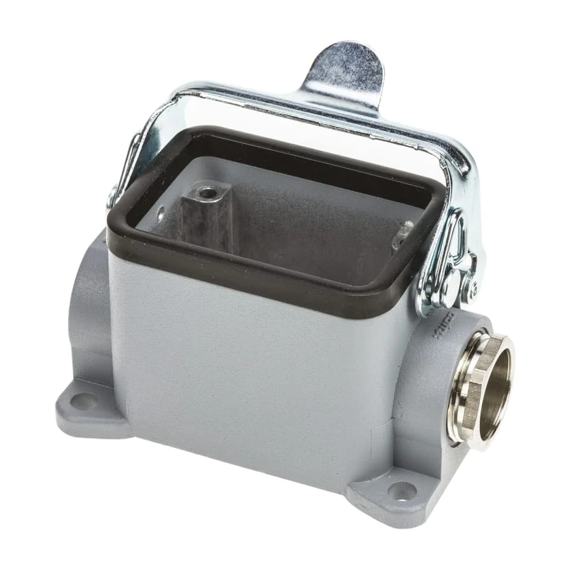 TE Connectivity HE Range Heavy Duty Power Connector Housing Surface Mount Base IP65 PG16 Thread Size 3 HE Series 1-1102248-2