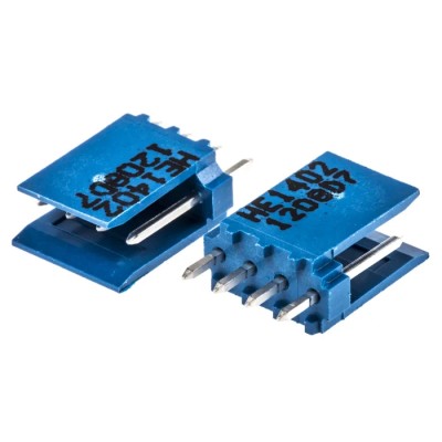 Wurth Elektronik TE Connectivity AMPMODU HE14 Series Straight Through Hole Shrouded PCB Header 4 Contacts 2.54 mm Pitch HE14