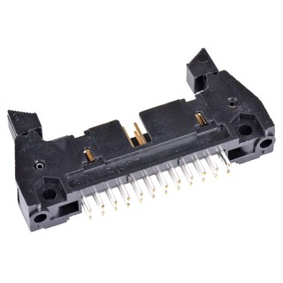 3M 3000 Series Straight Through Hole Shrouded PCB Header 24 Contacts 2.54mm Pitch 2 Row N3627-6202RB
