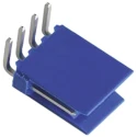 TE Connectivity AMPMODU HE14 Series Right Angle Through Hole PCB Header, 4 Contacts, 2.54 mm Pitch, 1 Row, Shrouded HE14