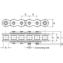 Witra 35-1 Roller Chain, 3.05 m Length, Steel Material, ISO 606 (DIN 8187) Standard Q35-1