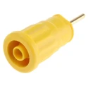 Hirschmann Test & Measurement Yellow Female Test Socket, Solder Termination, 1000 V AC/DC, 24A, Gold Plating 972 363-103
