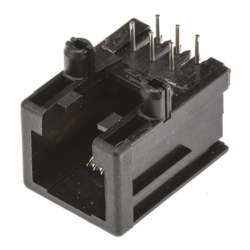 TE Connectivity 1-1705950 Series RJ25 Connector Female, Through Hole, Cat3 UTP Shield Right Angle 2 Port 6 Way RJ25