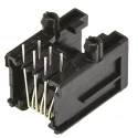 TE Connectivity 1-1705950 Series RJ25 Connector Female, Through Hole, Cat3 UTP Shield Right Angle 2 Port 6 Way RJ25