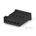 TE Connectivity AMPMODU HE13/HE14 Female Connector Housing 2.54 mm Pitch 5 Way 1 Row Straight 281838-5