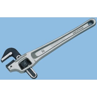 Facom 60 mm Jaw Capacity Pipe Wrench, 450 mm Overall Length, Metal Handle, Chrome Finish 135A.18