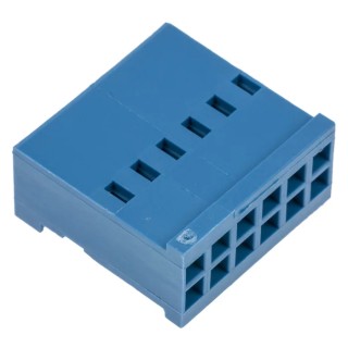 TE Connectivity AMPMODU HE13/HE14 Female Connector Housing 2.54 mm Pitch 6 Way 2 Row Straight 281839-6