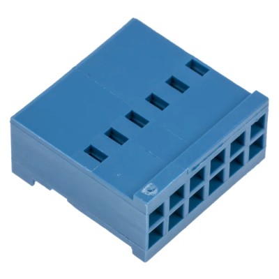 TE Connectivity AMPMODU HE13/HE14 Female Connector Housing 2.54 mm Pitch 6 Way 2 Row Straight 281839-6