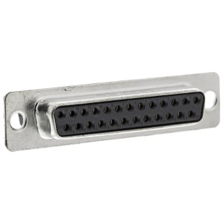 Amphenol Communications Solutions 25 Way Straight 2.76 mm Pitch Cable D-Sub Connector Female L77D B25S ST