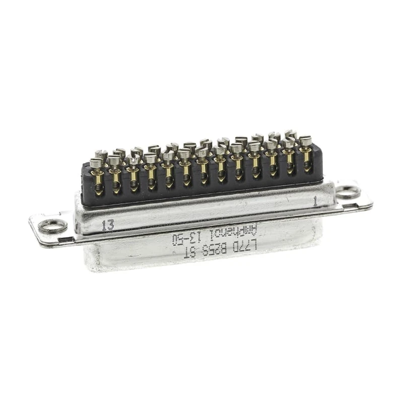 Amphenol Communications Solutions 25 Way Straight 2.76 mm Pitch Cable D-Sub Connector Female L77D B25S ST