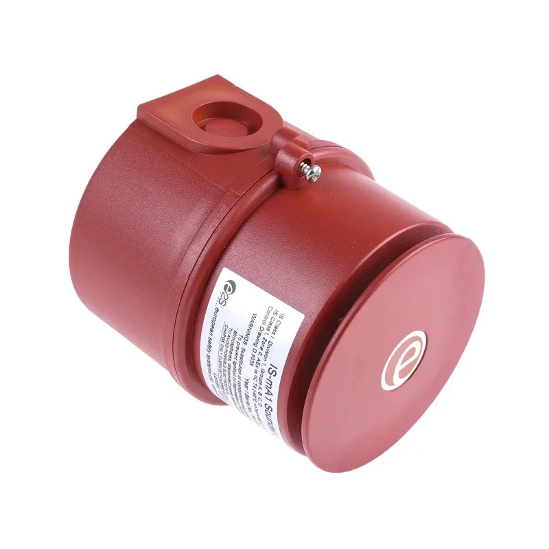 e2s IS-mA1 Series Electronic Sounder Surface Mount IP65 Red ABS Housing 100dB 49-Tone DC 28V 