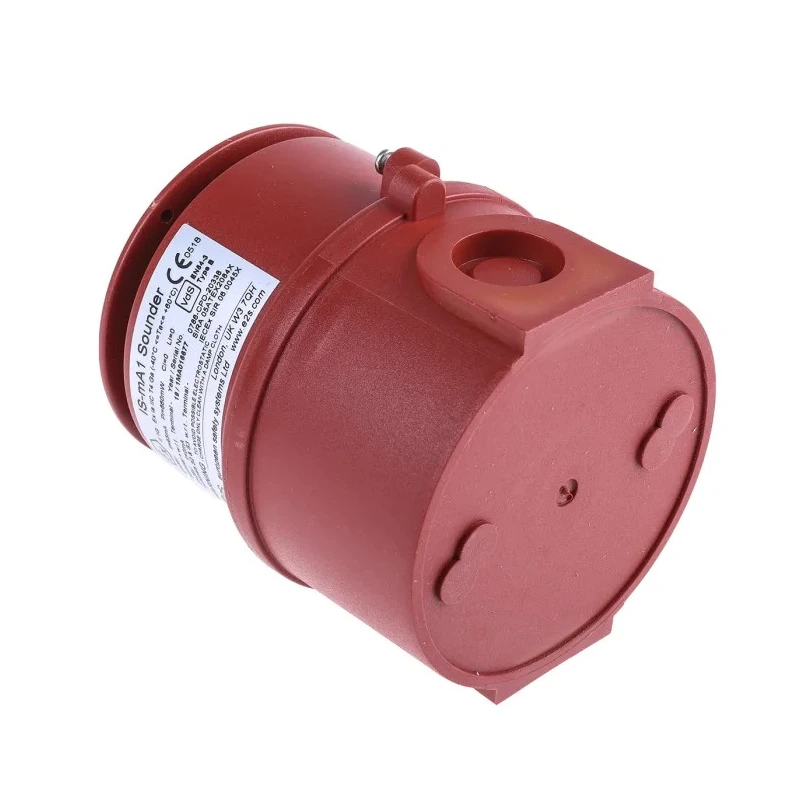 e2s IS-mA1 Series Electronic Sounder Surface Mount IP65 Red ABS Housing 100dB 49-Tone DC 28V 