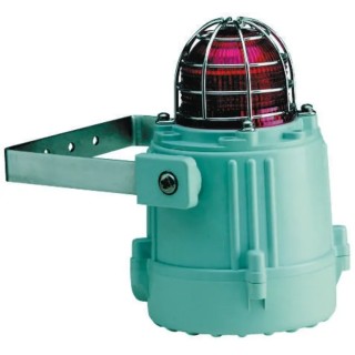 e2s High Impact UL94 V0 & 5VA FR ABS Housing Red Beacon 230V AC/DC LED Bracket Mount IP67 MBLD2AC230BN1A1G/R