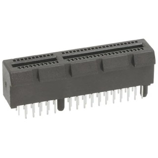 Amphenol ICC PCIe Series Straight Edge Connector Female, Through Hole Mount, 164-Contacts, 2 mm Pitch, 2 10018783-10113TLF