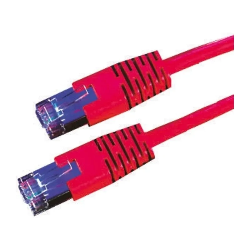 Roline Cat6 Shielded Screened Ethernet Cable 8 Core, Red Jacket, 10 m Length, Stranded Copper Conductor CAT6