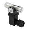 Gems Sensors FT-210 Series Turbine Flow Sensor for Liquid, 0.026gal/m Min, 0.65gal/min Max, Nylon 12 Housing, 24V 212460E