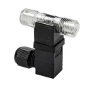 Gems Sensors FT-210 Series Turbine Flow Sensor for Liquid, 0.026gal/m Min, 0.65gal/min Max, Nylon 12 Housing, 24V 212460E