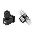 Gems Sensors FT-210 Series Turbine Flow Sensor for Liquid, 0.026gal/m Min, 0.65gal/min Max, Nylon 12 Housing, 24V 212460E