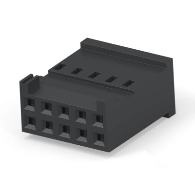TE Connectivity AMPMODU HE13/HE14 Female Connector Housing 2.54 mm Pitch 10 Way 2 Row Straight 281839-5