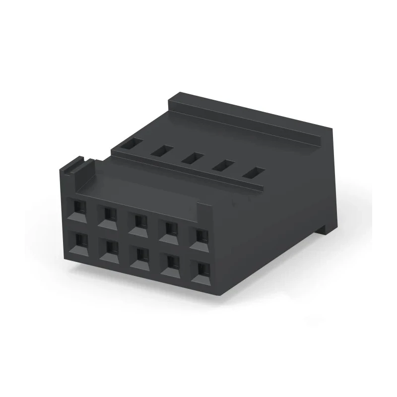 TE Connectivity AMPMODU HE13/HE14 Female Connector Housing 2.54 mm Pitch 10 Way 2 Row Straight 281839-5
