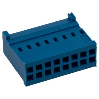 TE Connectivity AMPMODU HE13/HE14 Female Connector Housing 2.54 mm Pitch 16 Way 2 Row Straight 281839-8