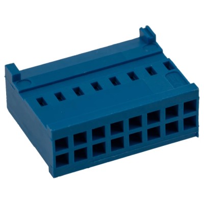 TE Connectivity AMPMODU HE13/HE14 Female Connector Housing 2.54 mm Pitch 16 Way 2 Row Straight 281839-8